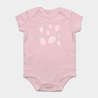 Funny Strawberries - Cute fruit Baby Bodysuit